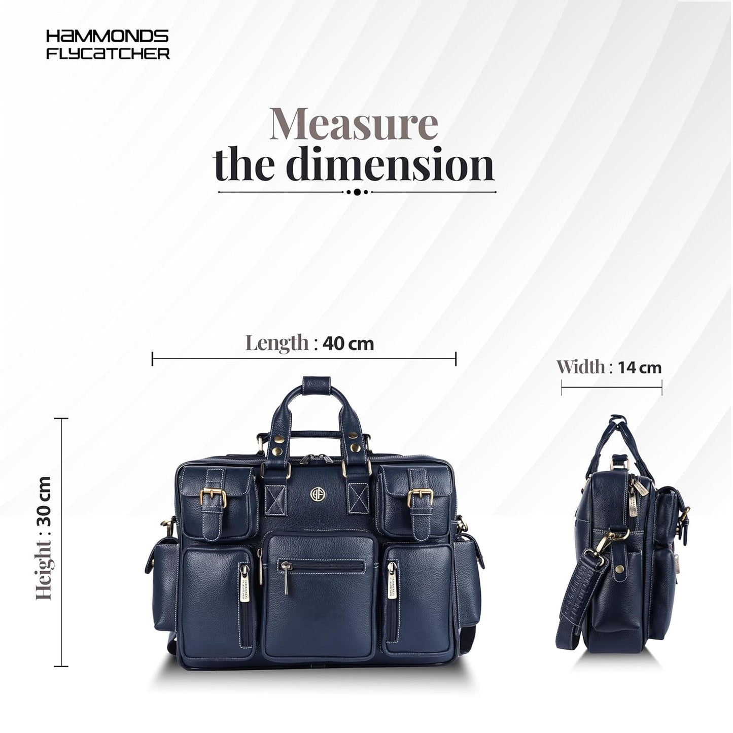 Genuine Leather Executive Office Bag | 15.6" Laptop Briefcase for Men