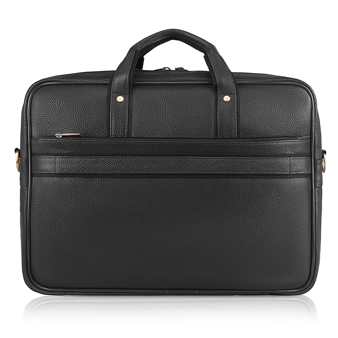 WildHorn Genuine Leather 15.6" Office Laptop Bag for Men | Professional Briefcase Bag