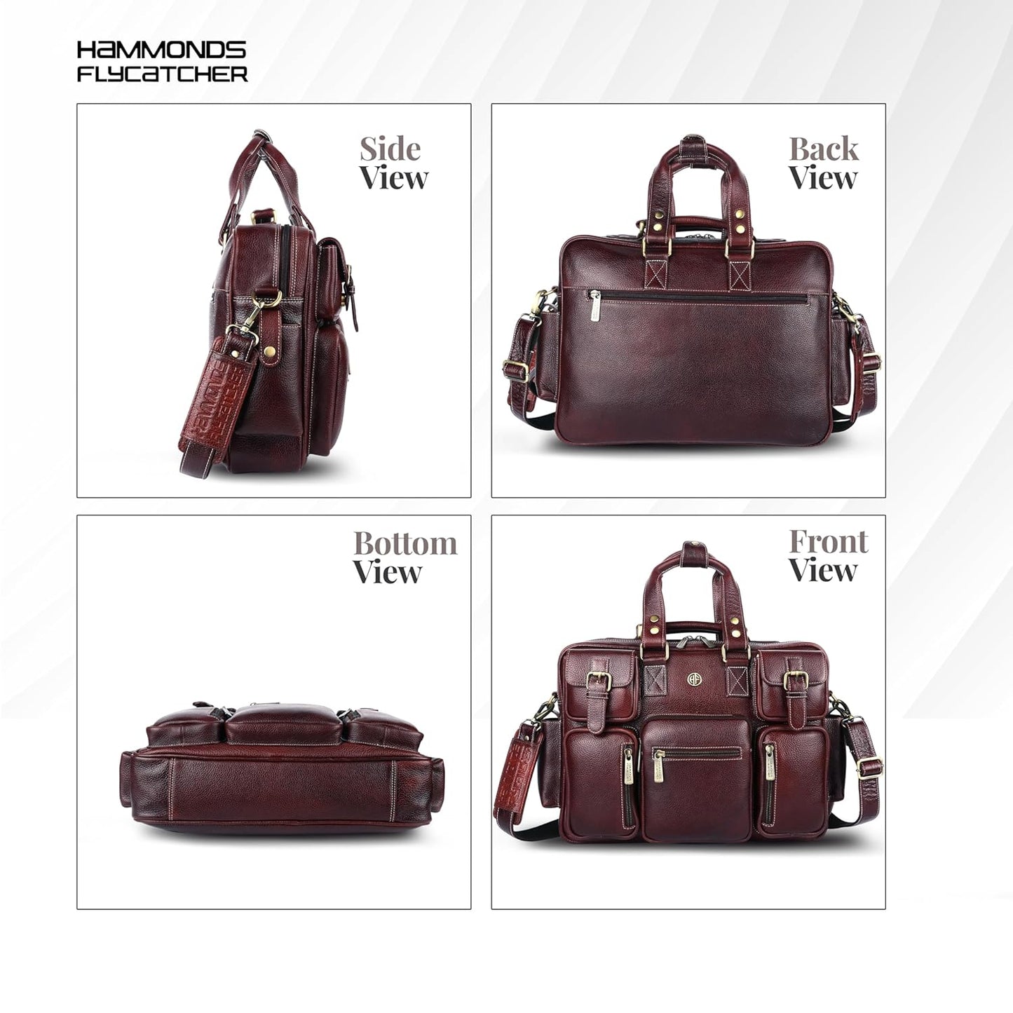 Genuine Leather Executive Office Bag | 15.6" Laptop Briefcase for Men