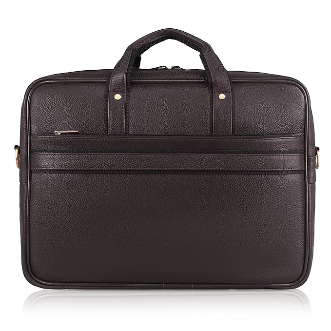 WildHorn Genuine Leather 15.6" Office Laptop Bag for Men | Professional Briefcase Bag