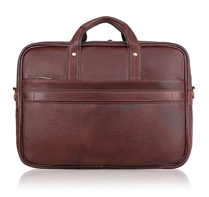 WildHorn Genuine Leather 15.6" Office Laptop Bag for Men | Professional Briefcase Bag