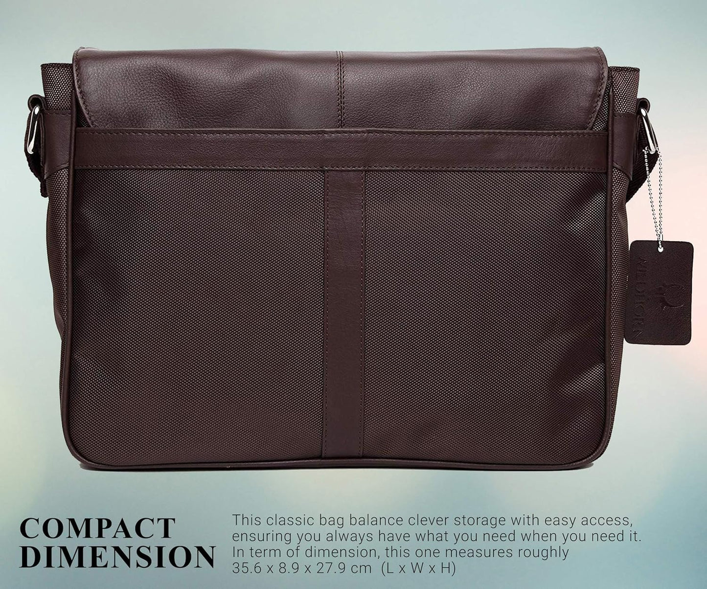 WildHorn Leather Messenger Bag for Men | Office & Laptop Bag 13.5"