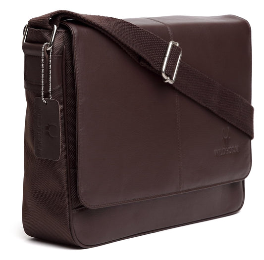 WildHorn Leather Messenger Bag for Men | Office & Laptop Bag 13.5"