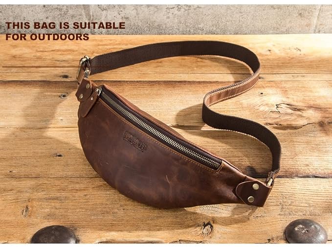 Contacts Leather Hip Bag worn Crossbody – 3-Way Carry Sling Style