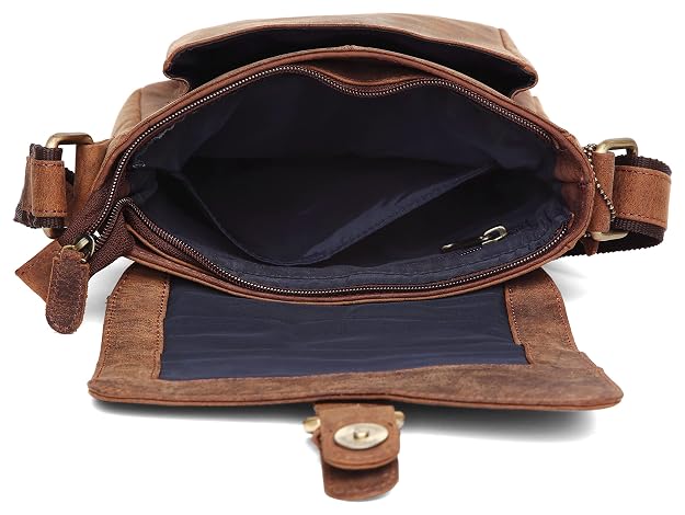 WildHorn Genuine Leather Crossbody Sling Bag Tan Hunter worn – Everyday Carry for Men Mauritius | bags.mu