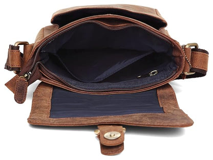 WildHorn Genuine Leather Crossbody Sling Bag Tan Hunter worn – Everyday Carry for Men Mauritius | bags.mu