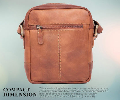 WildHorn Leather Mini Sling Bag worn Crossbody – Everyday Carry for Men Mauritius | bags.mu